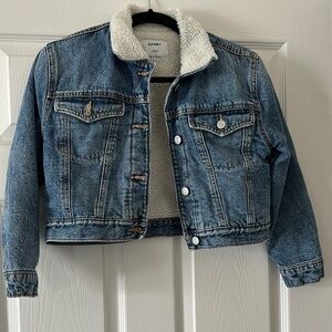 Old Navy Denim Jacket with Sherpa Collar
